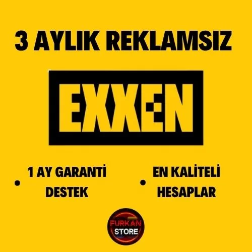  3 AYLIK REKLAMSIZ EXXEN KODU + OTOMATİK TESLİMAT